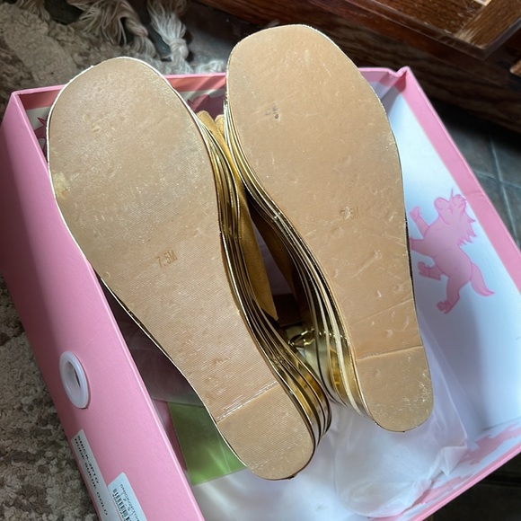 Vintage 70s Jeffrey Campbell Snick 2PTO Platform Wedge Sandal hippie leather - Picture 7 of 8